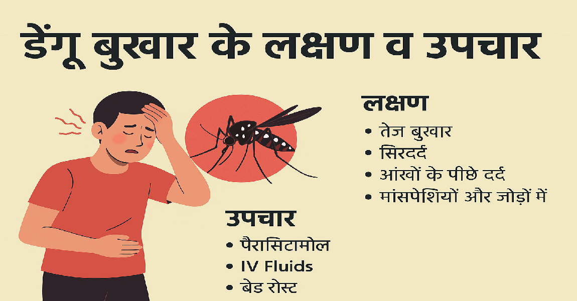 डेंगू बुखार के लक्षण व उपचार